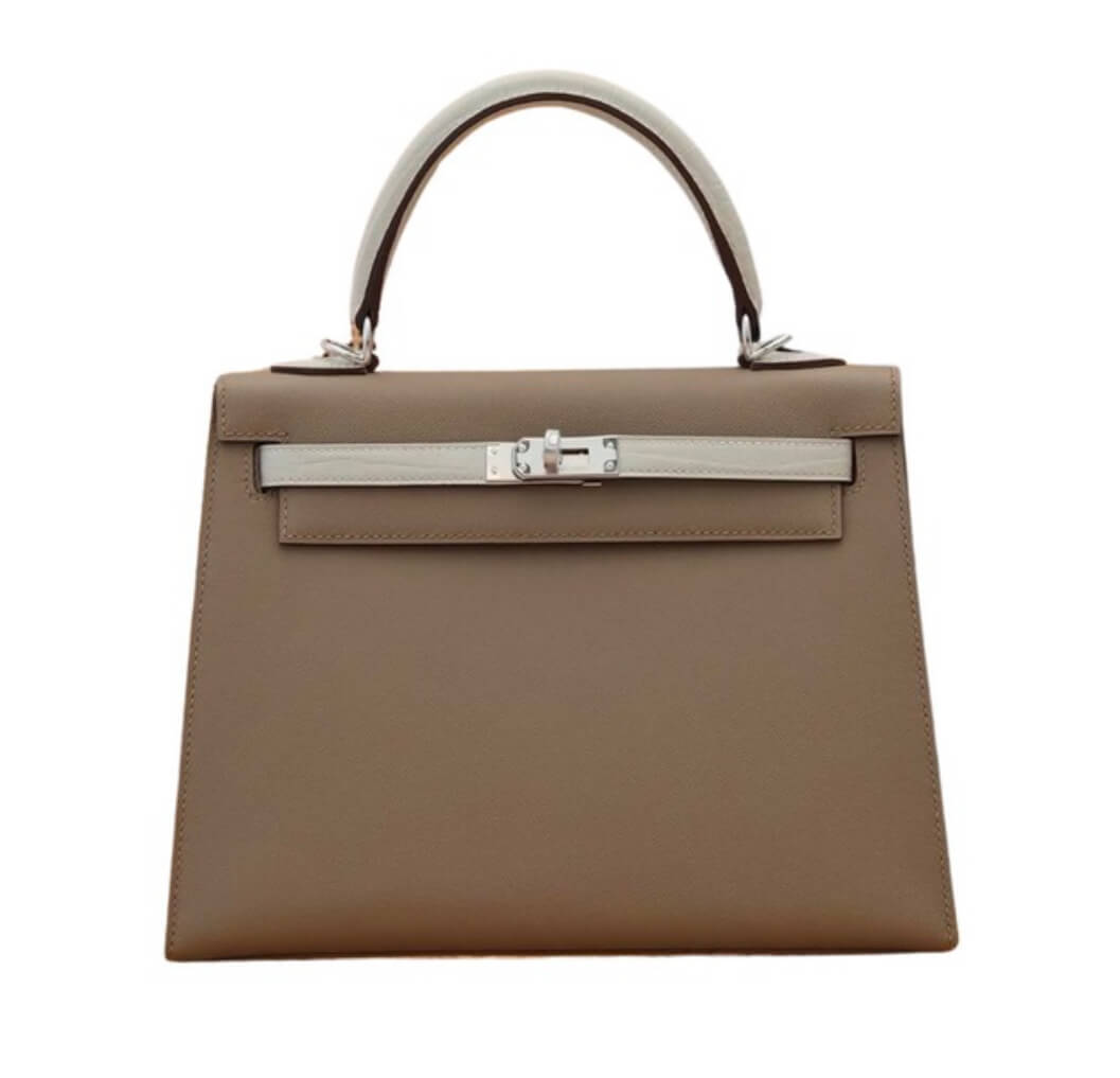 Hermès Kelly25 Sellier Etoupe Touch Epsom&Palladium Hardware