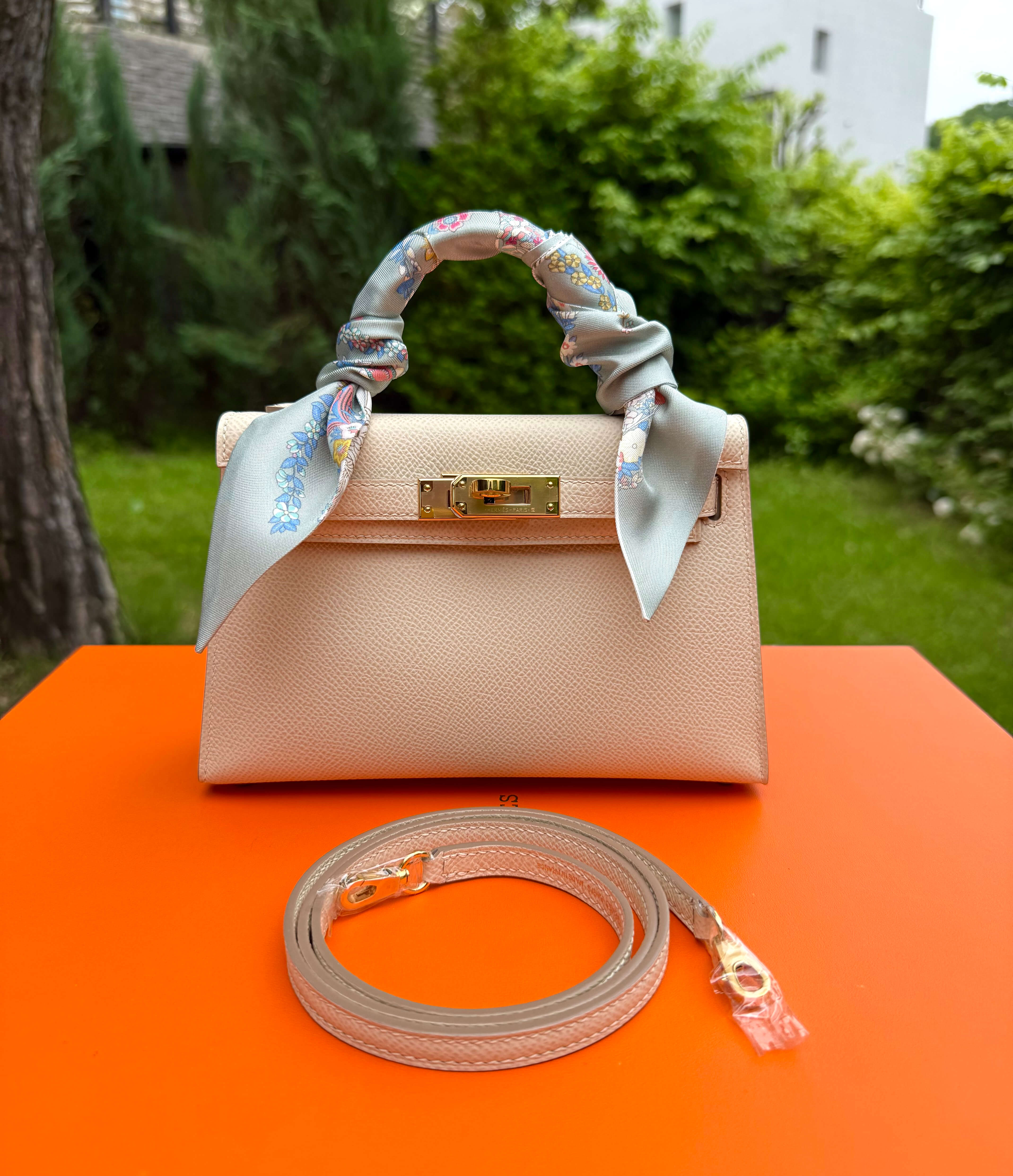 Hermes Mini Kelly Epsom Craie