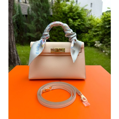 Hermes Mini Kelly Epsom Craie