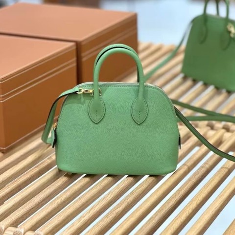 Hermès Bolide 1923 Mini Menthe Clemence Gold Hardware