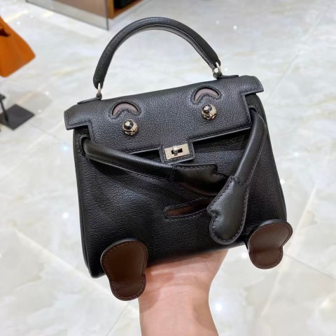 Hermès Kelly Doll Noir Swift Leather Bag