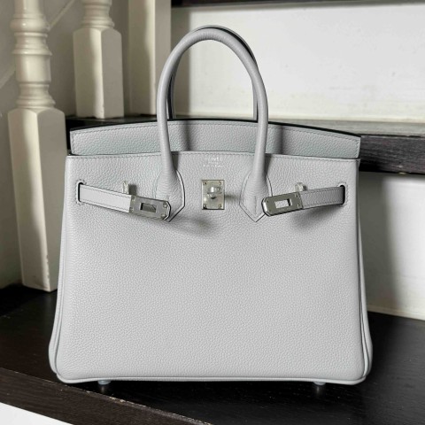 Hermès Birkin 25 Blue Lin Togo with Palladium Hardware(HCP)