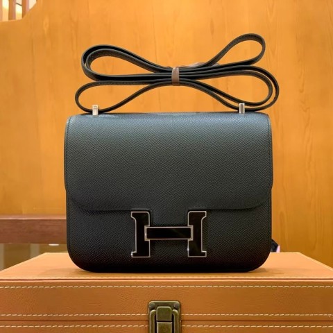 Hermès Constance 18 Black Epsom with So Black Hardware