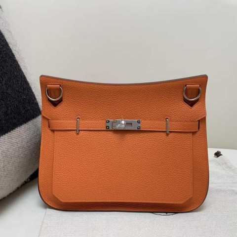 Hermès Gypsière 28 in Orange H Togo leather with palladium hardware