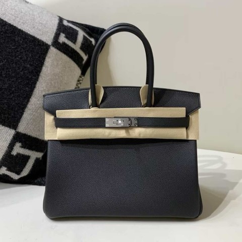 Hermès Birkin 30 in Noir Togo leather with palladium hardware