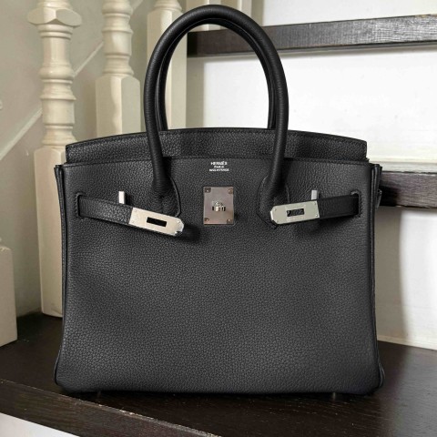 Hermès Birkin 30 Noir Togo palladium hardware