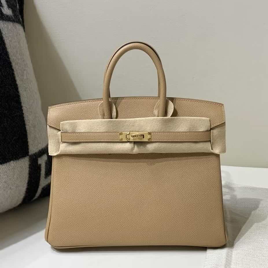 Hermès Birkin 25 Epsom 0M Milk Tea – Gold Hardware