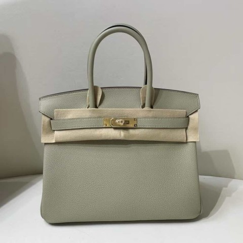Hermès Birkin 30 Togo Q1 Sage Green – Gold Hardware