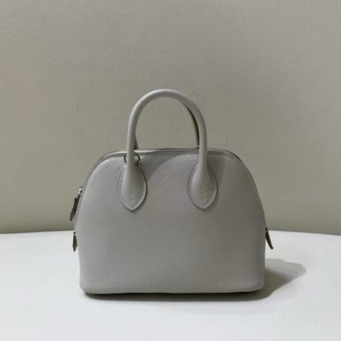 Hermès Mini Bolide Evercolor 80 Gris Perle – Palladium Hardware