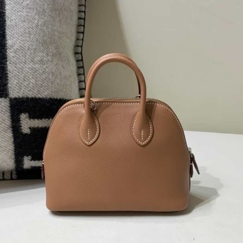 Hermès Mini Bolide Evercolor Gold Brown – Palladium Hardware