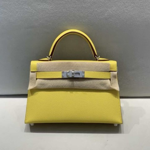 Hermès Mini Kelly II Epsom 9O Naples Yellow – Palladium Hardware
