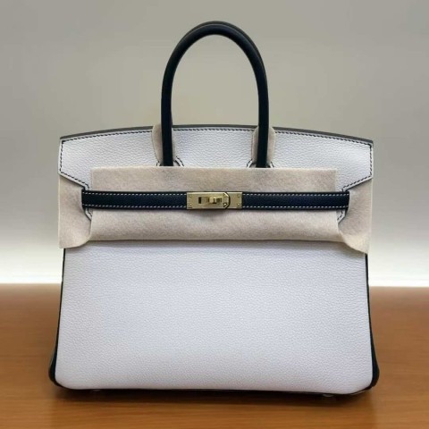 Hermès Birkin 30 Togo Craie with Black – Gold Hardware