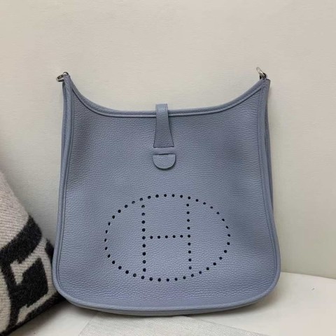 Hermès Evelyne 29 TC J7 Linen Blue – Palladium Hardware