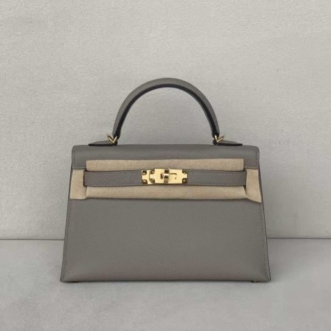 Hermès Kelly II 25 Epsom Gris Mouette Silver Hardware