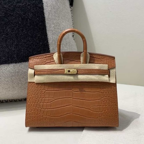 Hermès Birkin 20 Fauve Matte Alligator with Gold Hardware