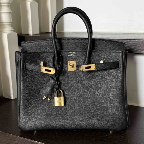 Hermès Birkin 25 Noir Togo with Gold Hardware