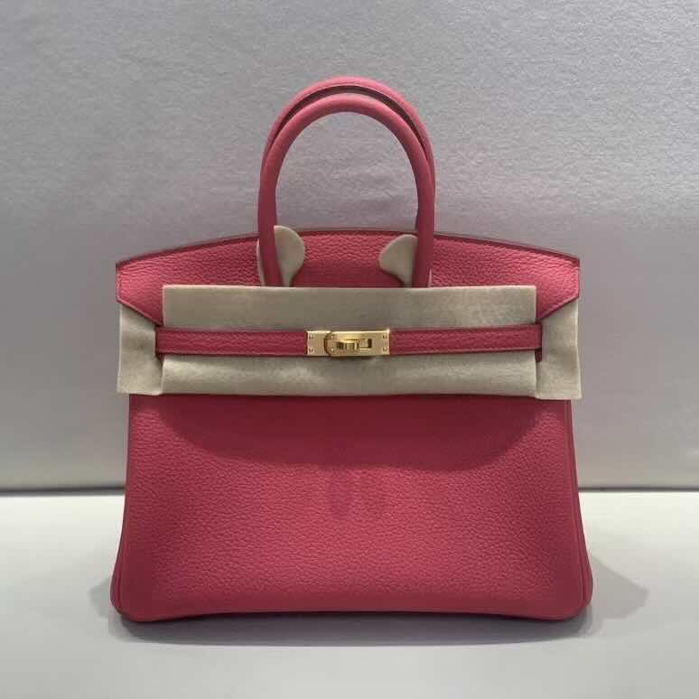 Hermès Birkin 25 Togo Rose Jaipur with Gold Hardware