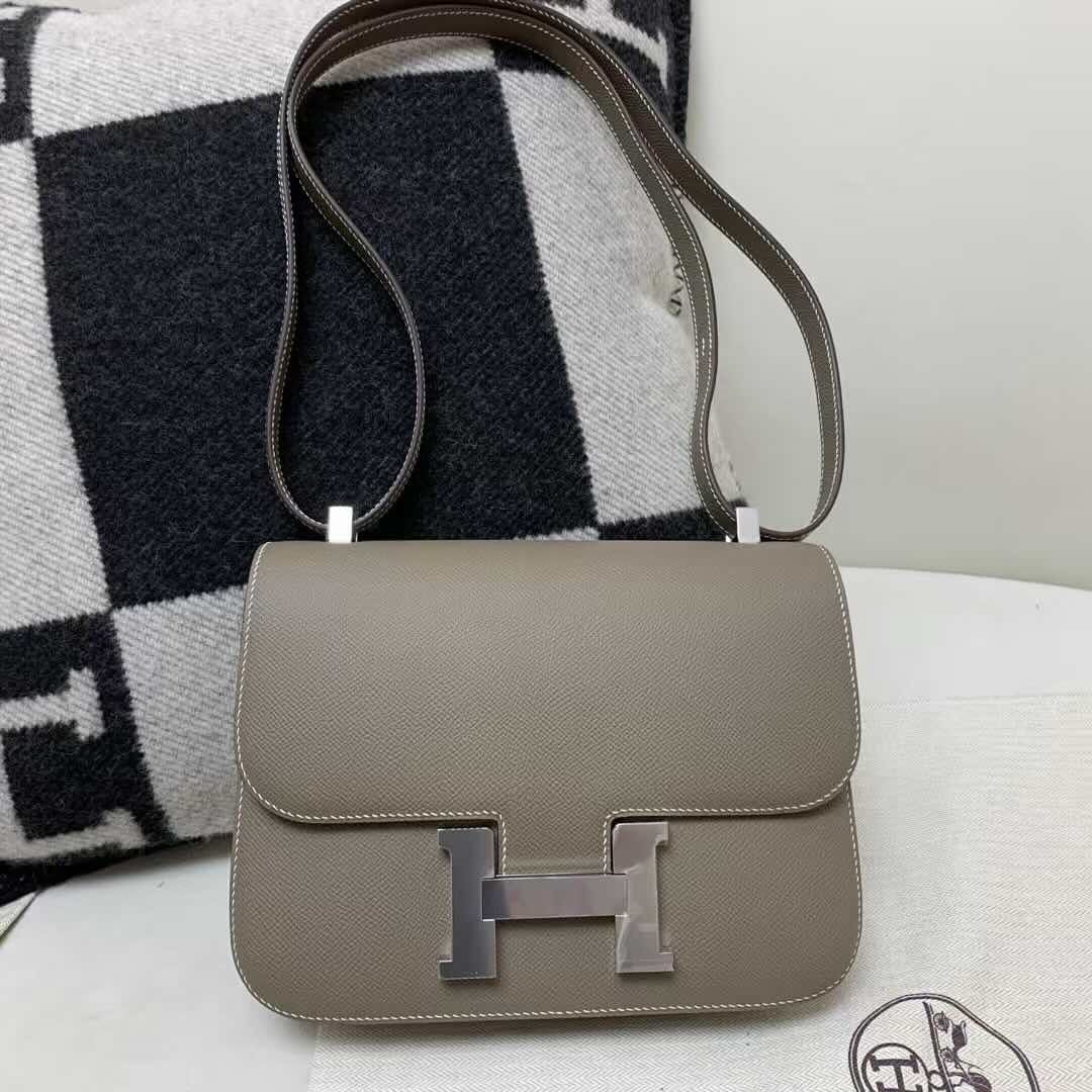 Hermès Constance 19 Etoupe Epsom with Palladium Hardware