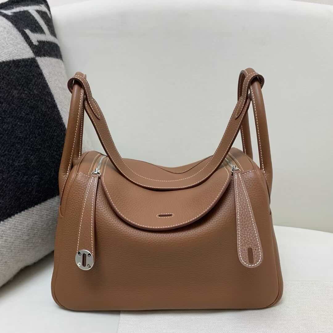 Hermès Lindy 30 Clemence Gold with Palladium Hardware