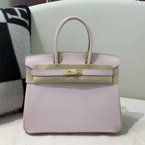 Hermès Birkin 25 Evercolor Rose Porcelaine with Gold Hardware