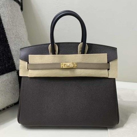 Hermès Birkin 25 Epsom Ebene & Etoupe with Gold Hardware
