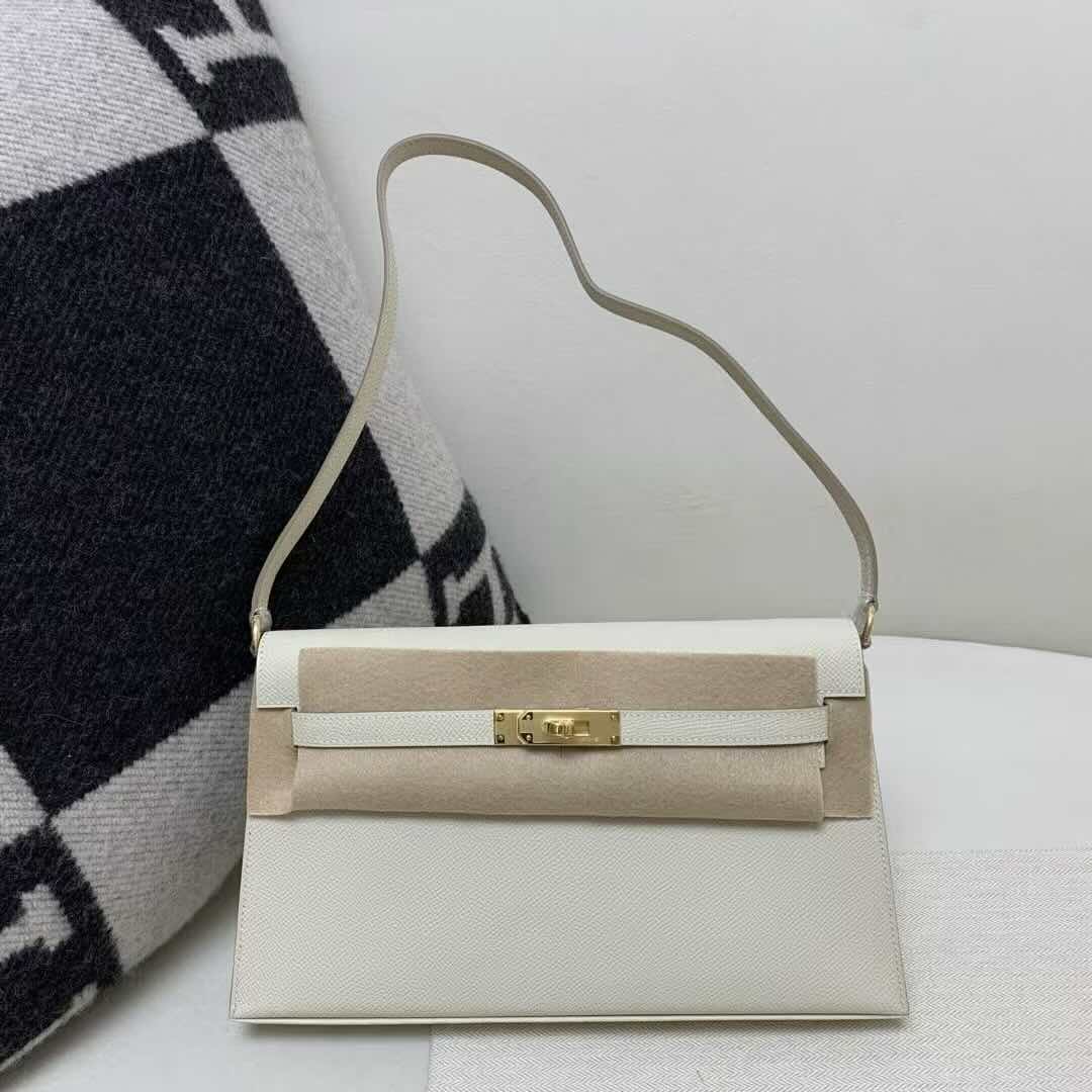 Hermès Kelly Elan Epsom Craie with Gold Hardware