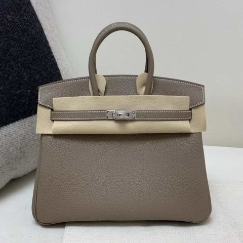 Hermès Birkin 25 Togo Etoupe Palladium Hardware