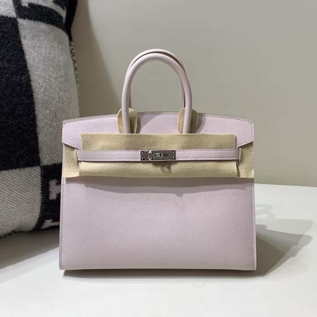 Hermès Birkin 25 Epsom Mauve Pale with Palladium Hardware