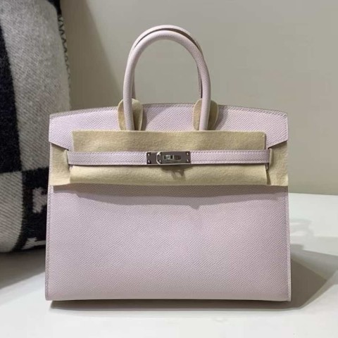 Hermès Birkin 25 Epsom Mauve Pale with Palladium Hardware