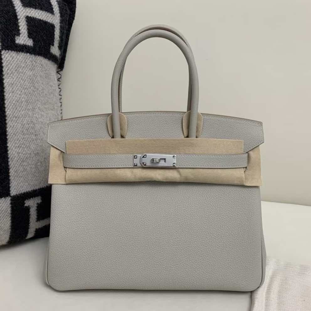 Hermès Birkin 30 Togo Gris Mouette with Palladium Hardware 
