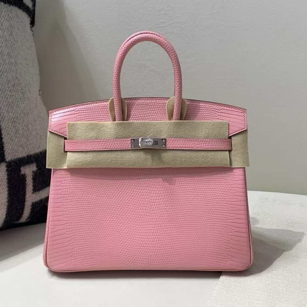 Hermès Birkin 25 Lizard Rose Confetti Palladium Hardware