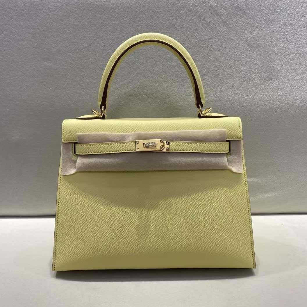 Hermès Kelly 25 Lime Epsom Gold Hardware