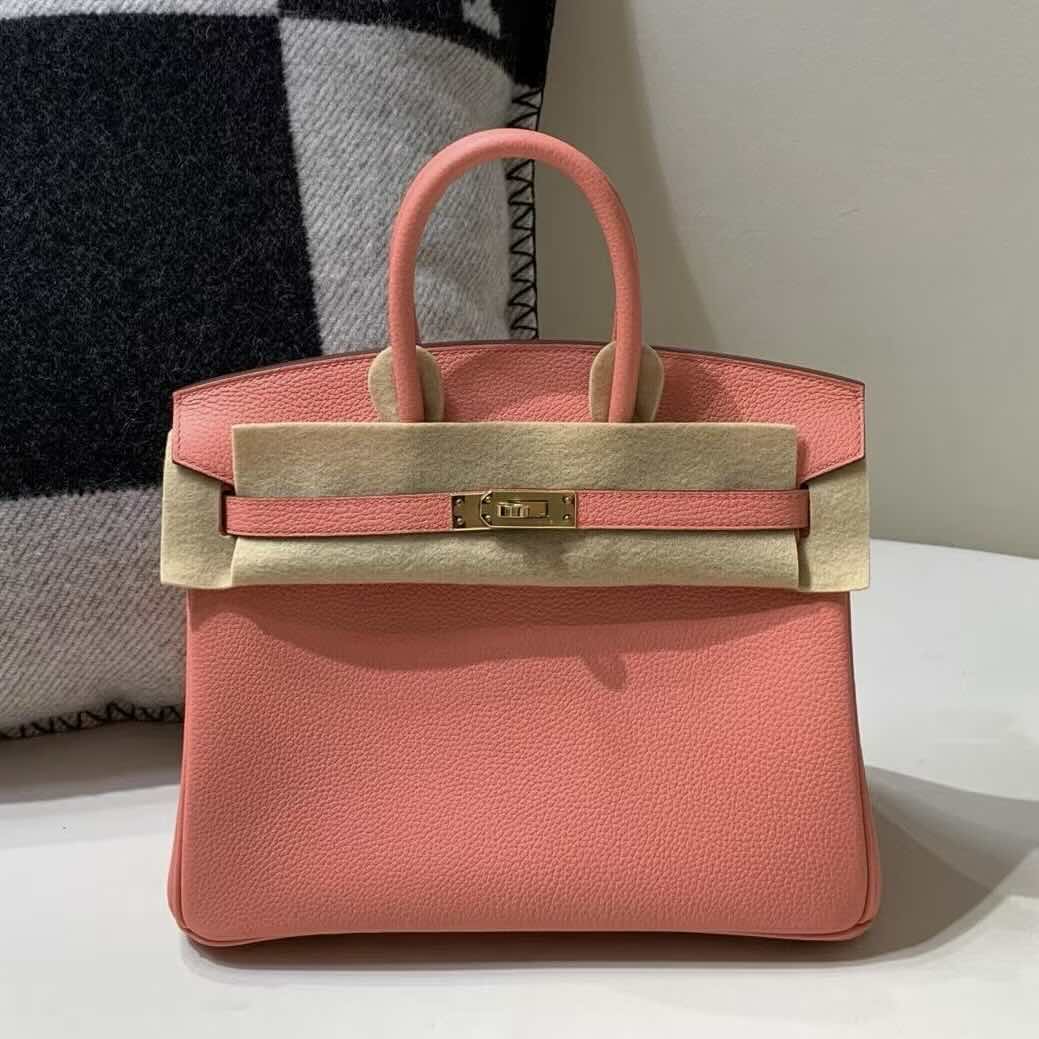Hermès Birkin 25 in Togo Leather, Rose Jaipur, Gold Hardware