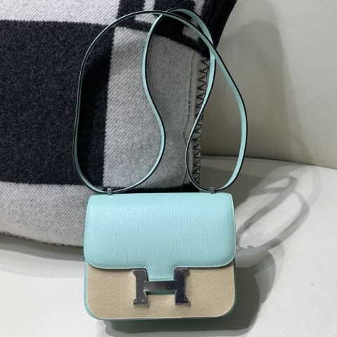Hermès Constance 18 in Epsom Leather, Bleu Atoll, Palladium Hardware