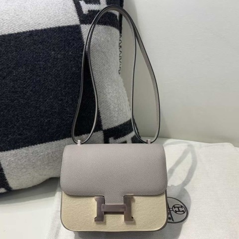 Hermès Constance 18 in Epsom Leather, Gris Mouette, Palladium Hardware