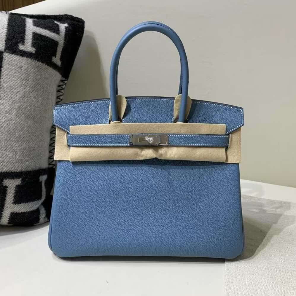 Hermès Birkin 25 Bleu Jean Togo Leather / Palladium Hardware