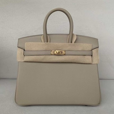 Hermès Birkin 25 Gris Tourterelle Togo Leather / Gold Hardware