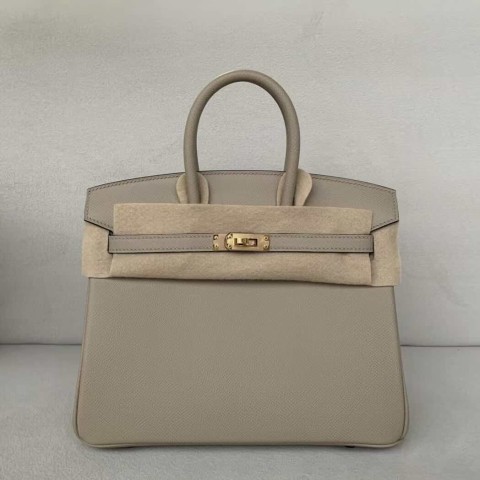 Hermès Birkin 25 Gris Tourterelle Togo Leather / Gold Hardware