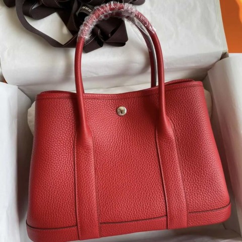 Hermès Garden Party 30 TC Bright Red
