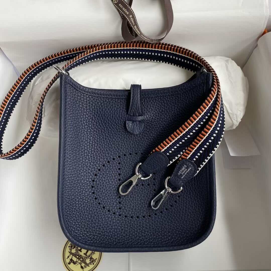 Hermès Evelyne Mini 17 TC Deep Blue
