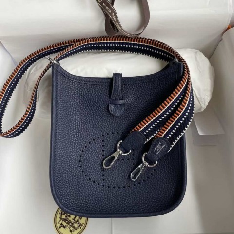 Hermès Evelyne Mini 17 TC Deep Blue