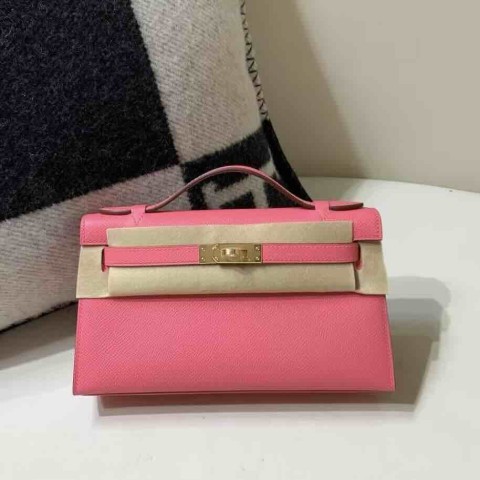 Hermès Mini Kelly II 20 Swift Rose Jaipur Gold Hardware