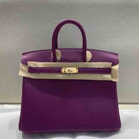 Hermès Birkin 25 Swift Anemone Gold Hardware
