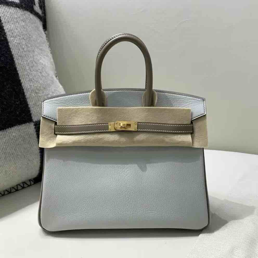 Birkin 25 Mysore Gris Perle x Gris Tourterelle x Gold Hardware