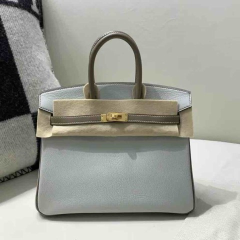 Birkin 25 Mysore Gris Perle x Gris Tourterelle x Gold Hardware