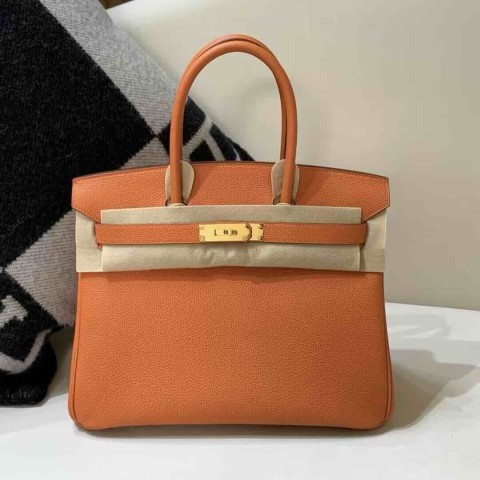 Hermès Birkin 25 Orange Togo Gold Hardware