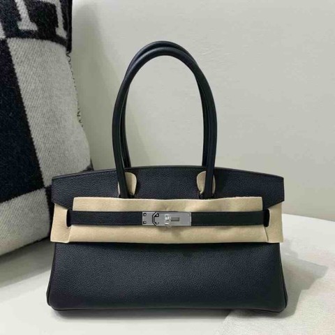 Hermès Birkin 25 Evercolor Noir Palladium Hardware
