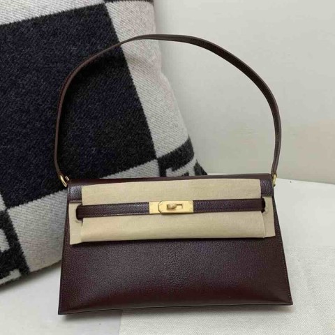 Hermès Kelly Elan Evercolor Bordeaux Gold Hardware
