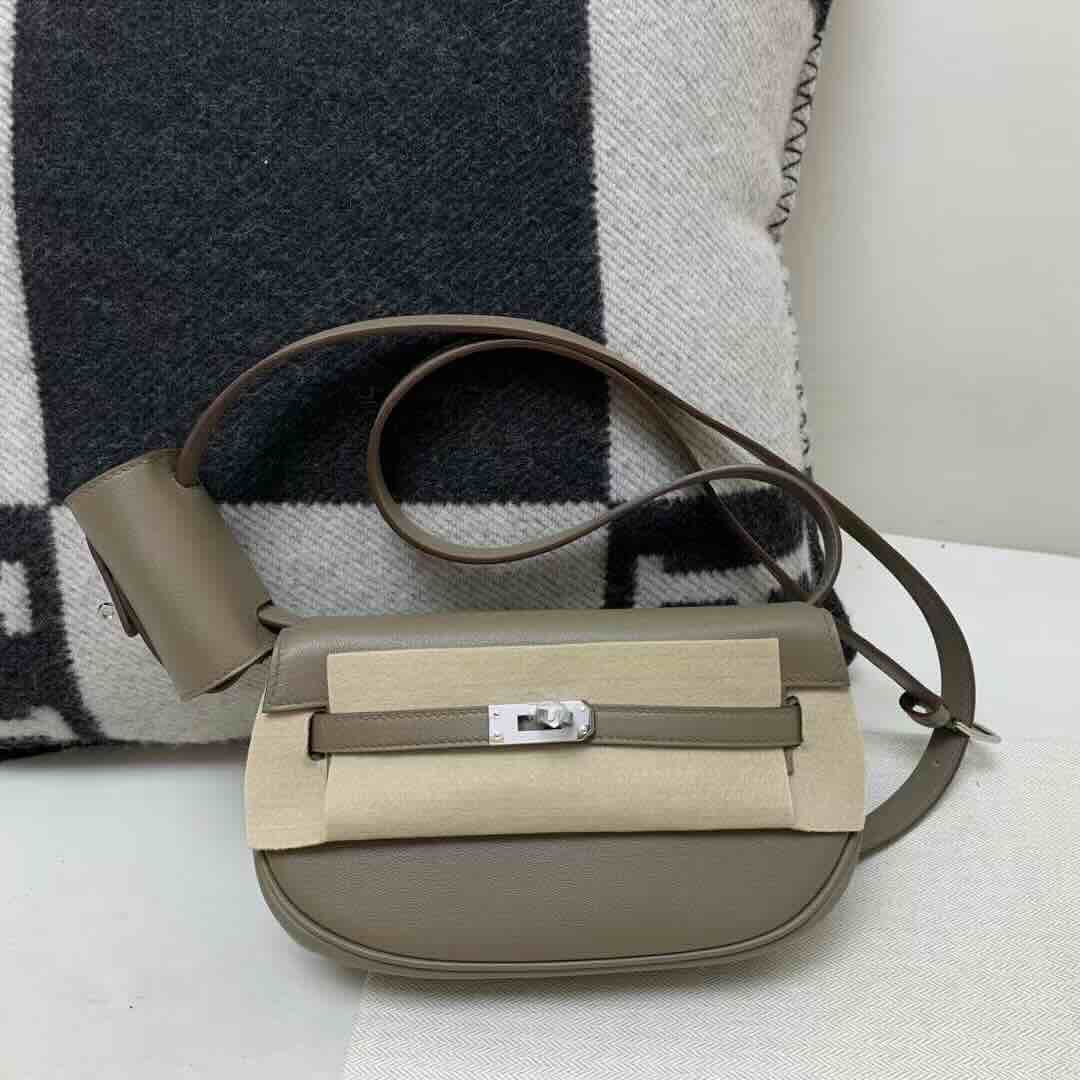 Hermès Kelly Moove Swift Étoupe Palladium Hardware