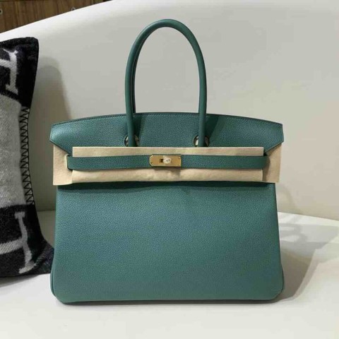 Hermès Birkin 30 Togo Malachite Gold Hardware